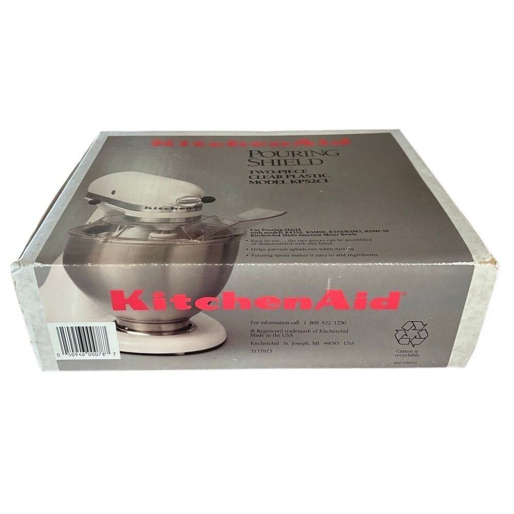 KitchenAid Pouring Shield Two-Piece Clear Plastic Model KPS2CL *NEW-Open Box*